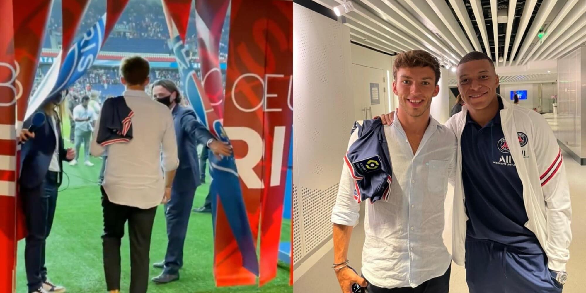 Gasly "scende in campo" con Mbappè: il pilota dell'AlphaTauri porta fortuna al PSG