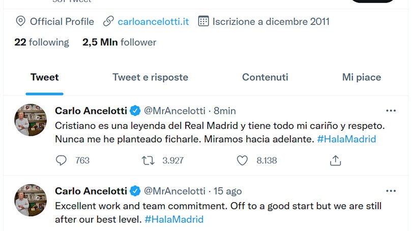La smentita di Ancelotti: "CR7? Mai pensato di riportarlo al Real"