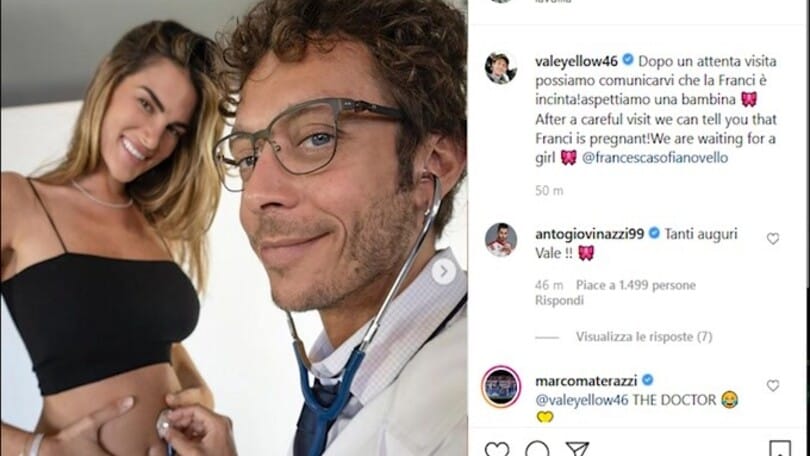 L'annuncio di Vale Rossi: "Divento papà di una bambina"