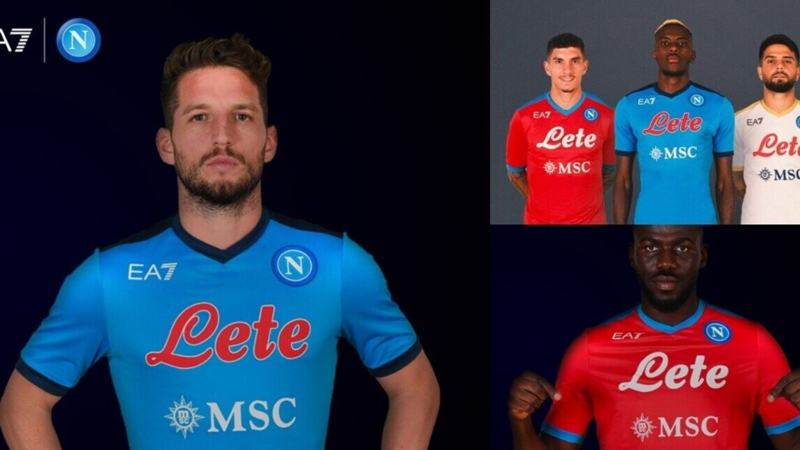 Napoli, le nuove maglie firmate da Armani