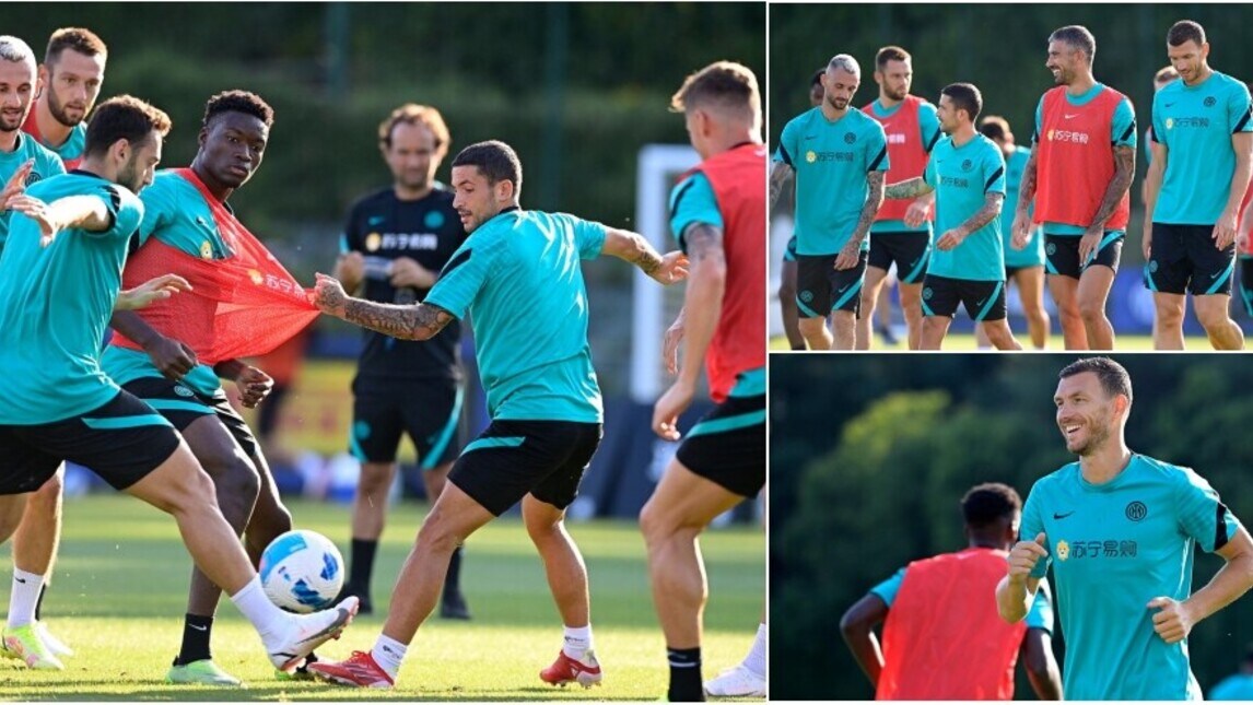 Inter, che intensità in allenamento. E Dzeko ha già feeling col gruppo