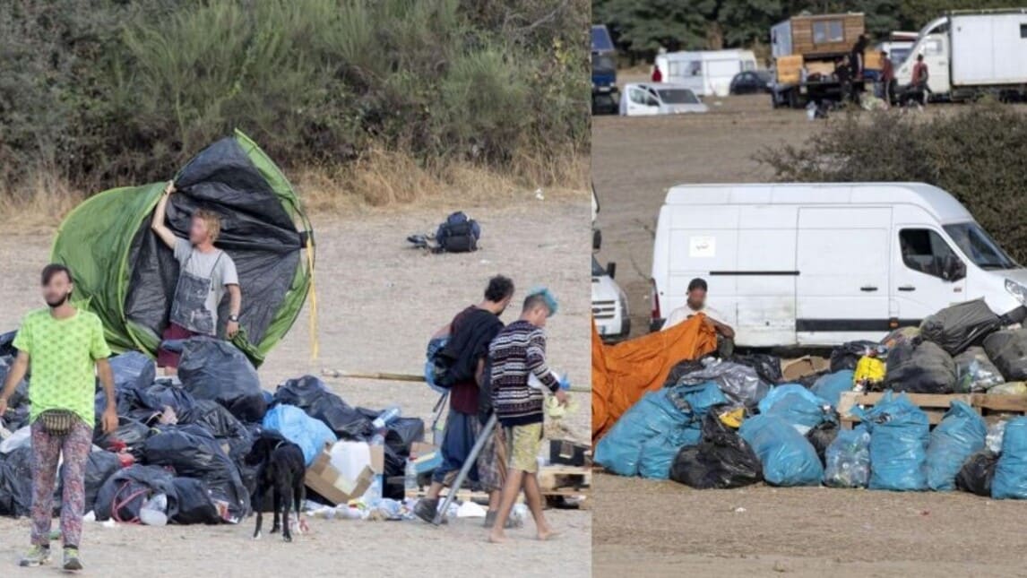 Rave nel Viterbese, area liberata: ecco cosa resta nel campo