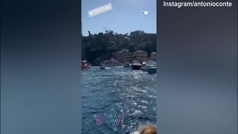 Conte, gita a Portofino