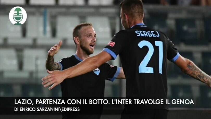 Lazio, partenza con il botto. L'Inter travolge il Genoa