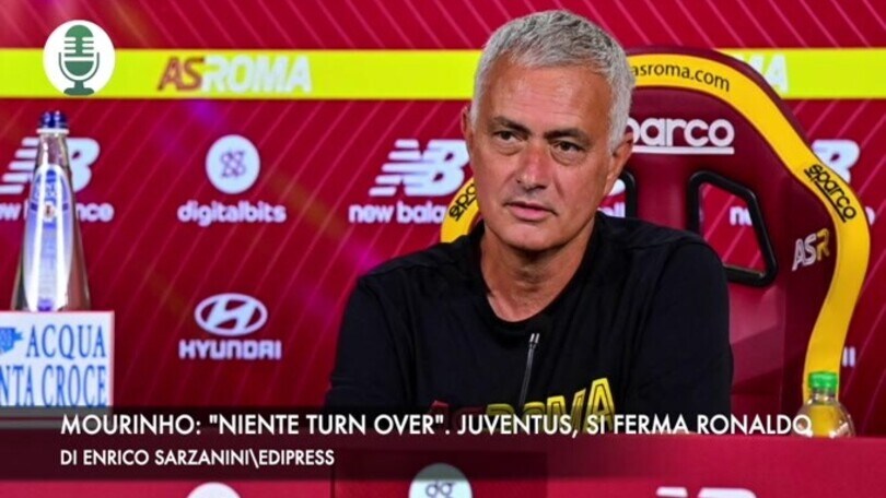 Roma, Mourinho: "Niente turn over". Juventus, si ferma Ronaldo