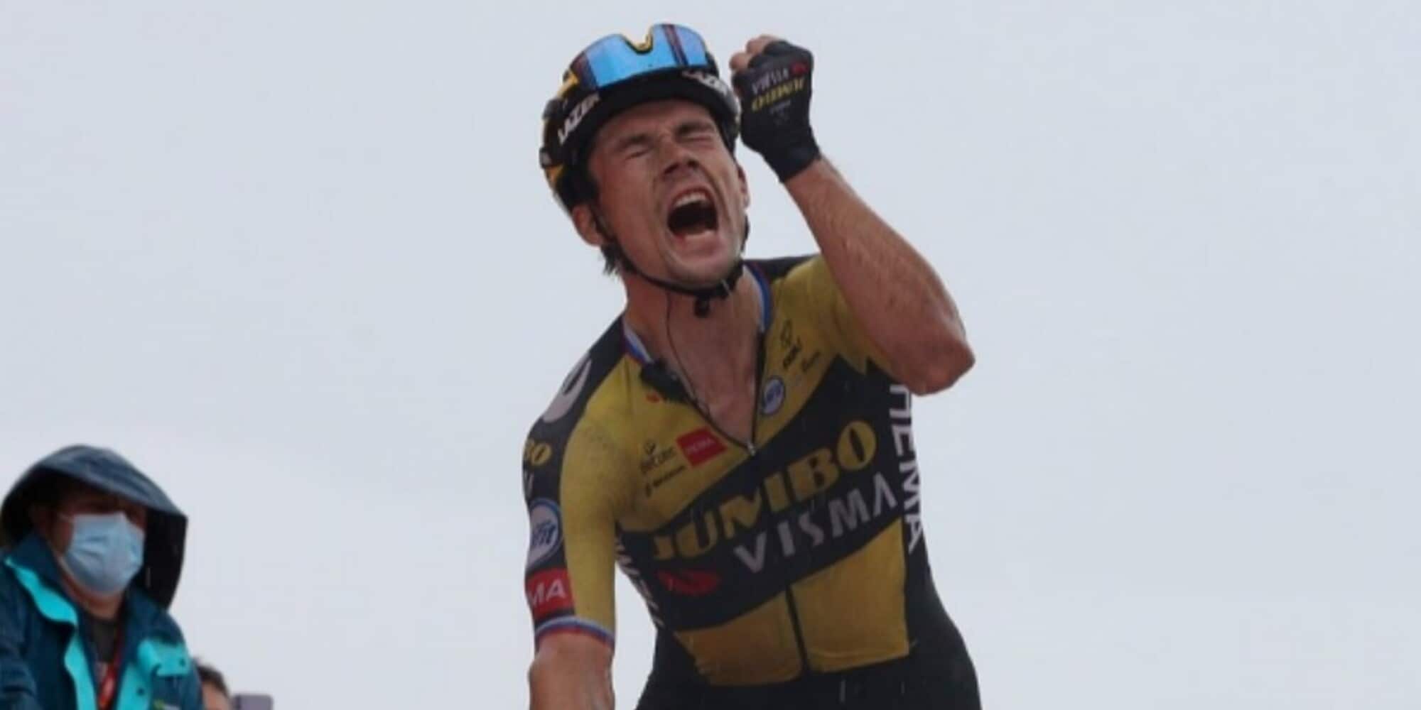 Vuelta, Roglic dominatore: si prende la 17ª tappa e la maglia rossa