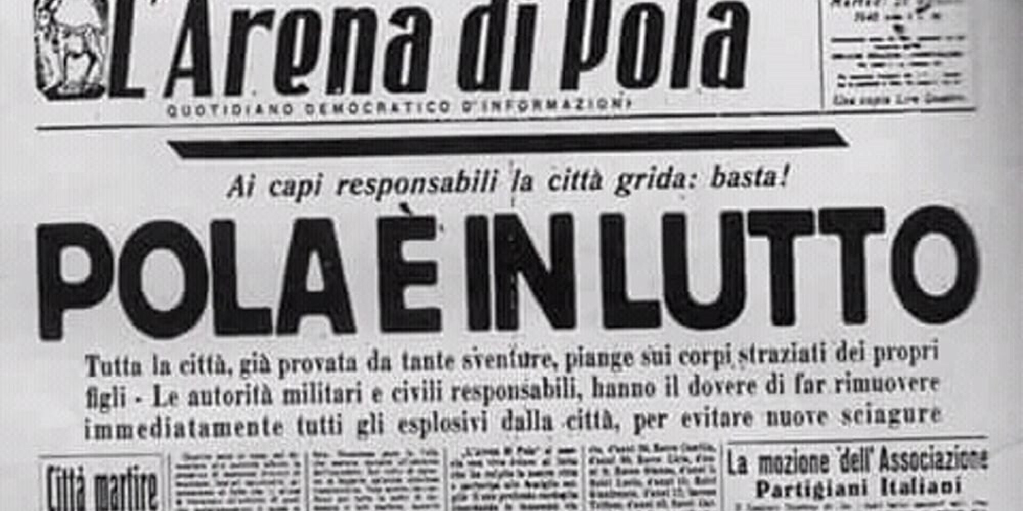 Interrogazione parlamentare ed evento sportivo sulla Strage di Vergarolla
