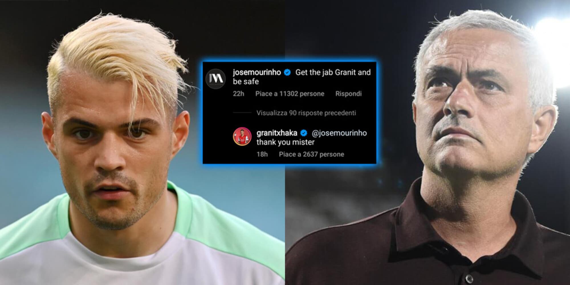 Xhaka risponde a Mourinho: "Grazie mister"