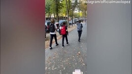 Maxi Lopez accompagna i figli a scuola