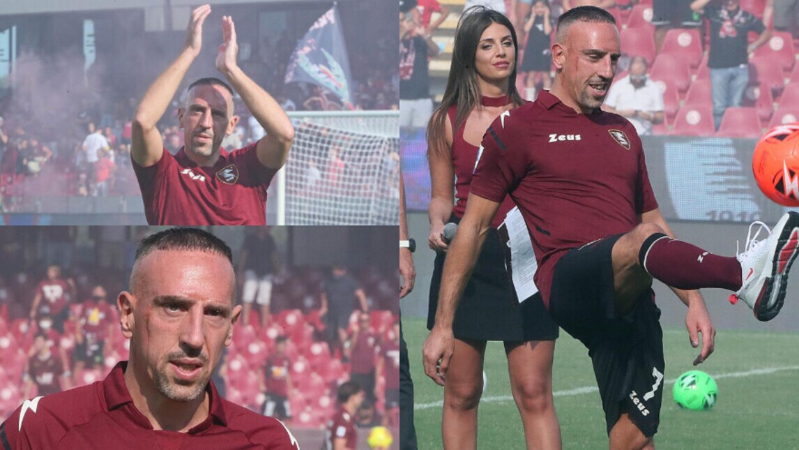 Salernitana, tripudio per Ribery alla presentazione ufficiale
