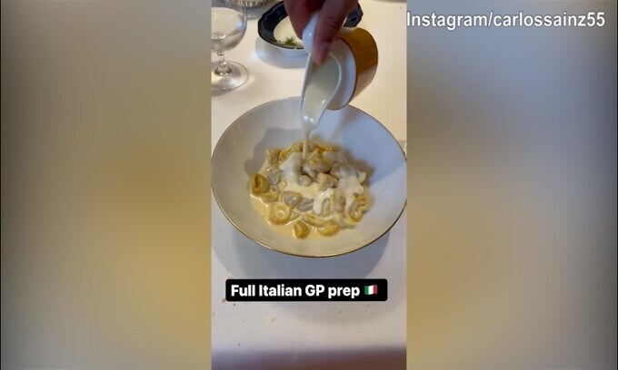 Sainz verso Monza, tortellini con la panna