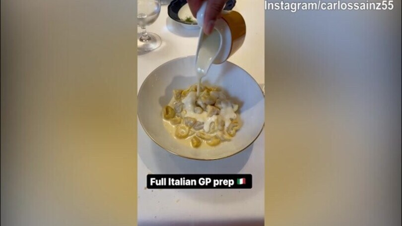 Sainz verso Monza, tortellini con la panna