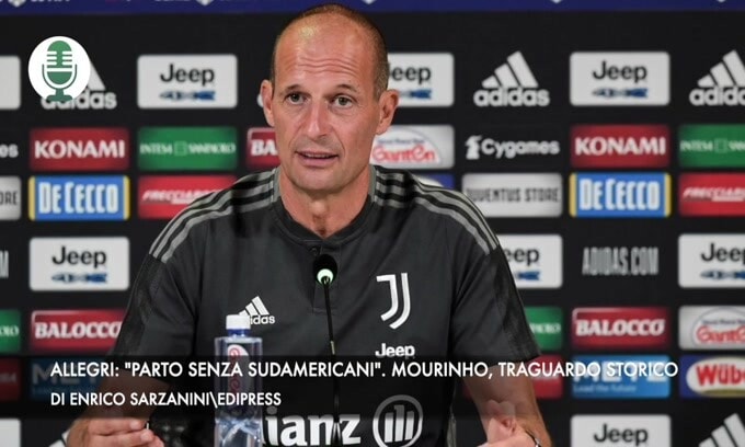 Allegri: "Parto senza sudamericani". Mourinho, traguardo storico