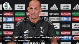Allegri: "Parto senza sudamericani". Mourinho, traguardo storico