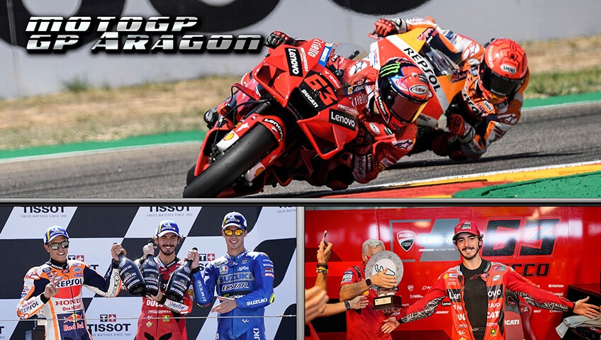 GP Aragon: il missile Bagnaia batte Marc Marquez