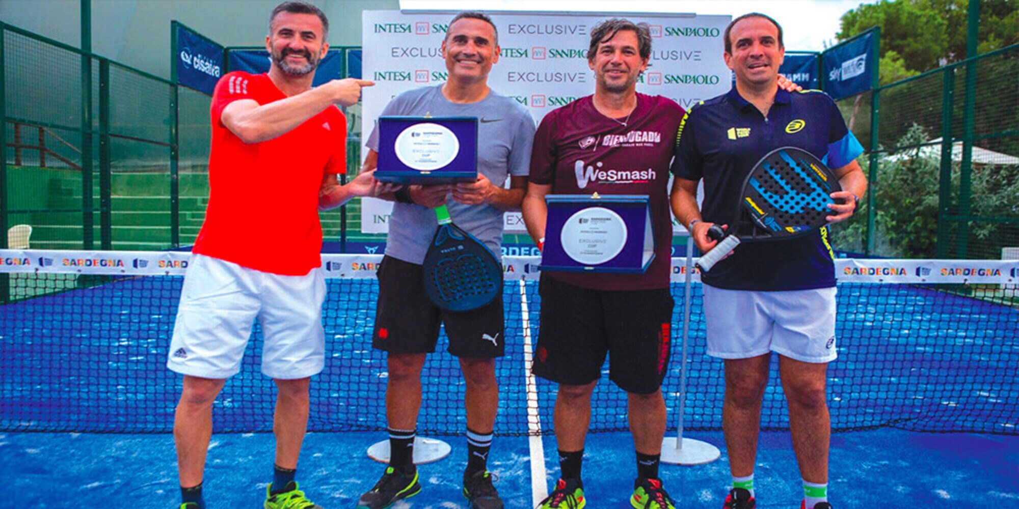 In Sardegna Padel e calcio insieme, con Panucci, Albertini e Amoruso