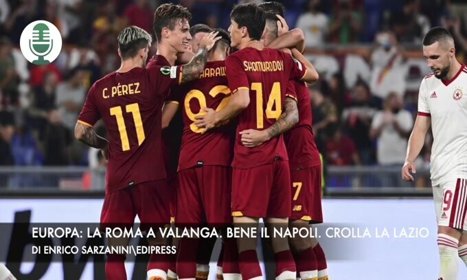Europa: Roma a valanga. Bene il Napoli. Crolla la Lazio