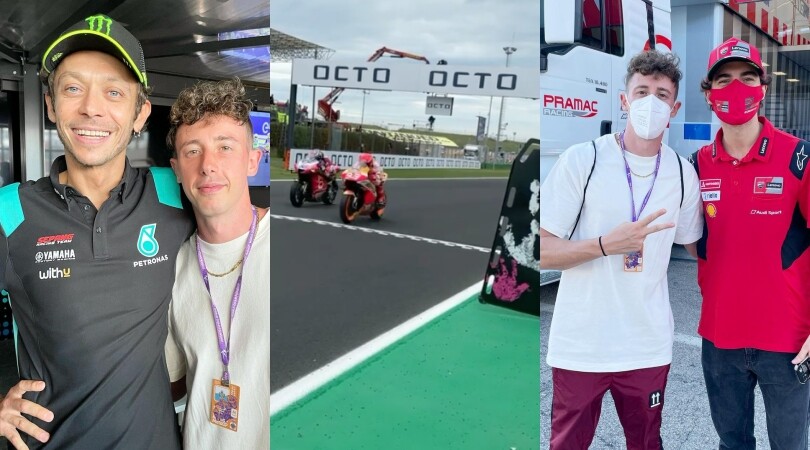 Shade e Valentino Rossi: che show a Misano per la vittoria di Bagnaia