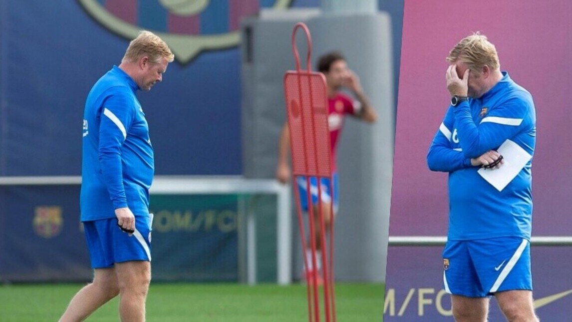 Koeman-Barcellona, aria d'addio: testa bassa durante l'allenamento