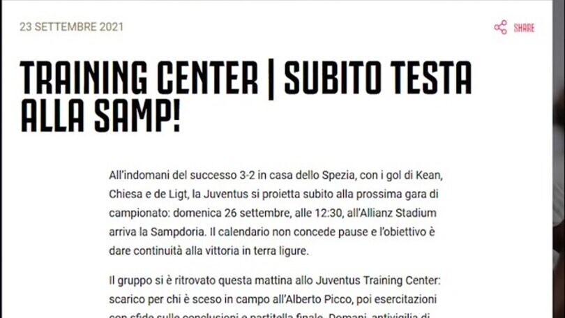 Verso Juve-Samp, domenica giocherà Perin