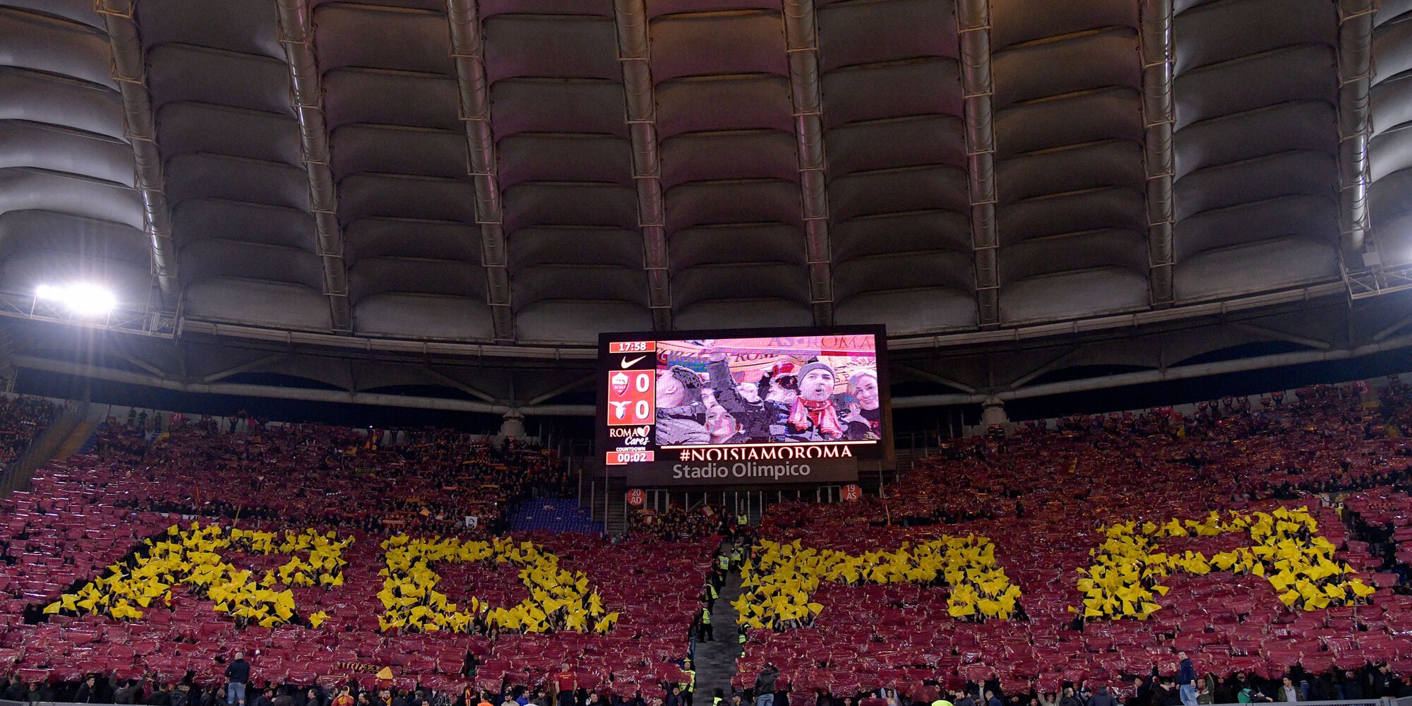Roma-Lazio, ecco la coreografia della Curva Sud per il derby
