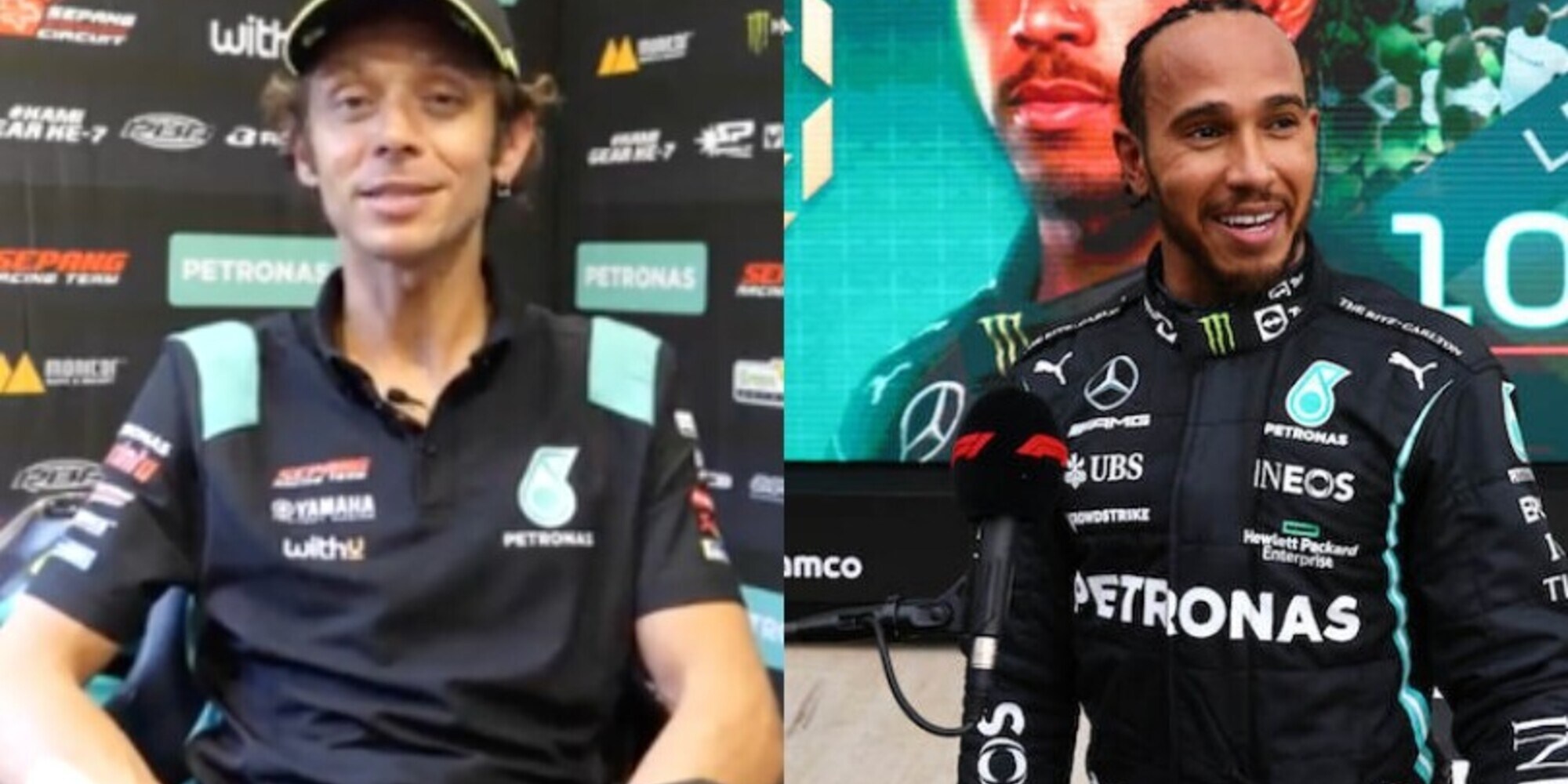 Hamilton batte il record delle 100 vittorie in F1, Valentino Rossi impazzisce di gioia VIDEO