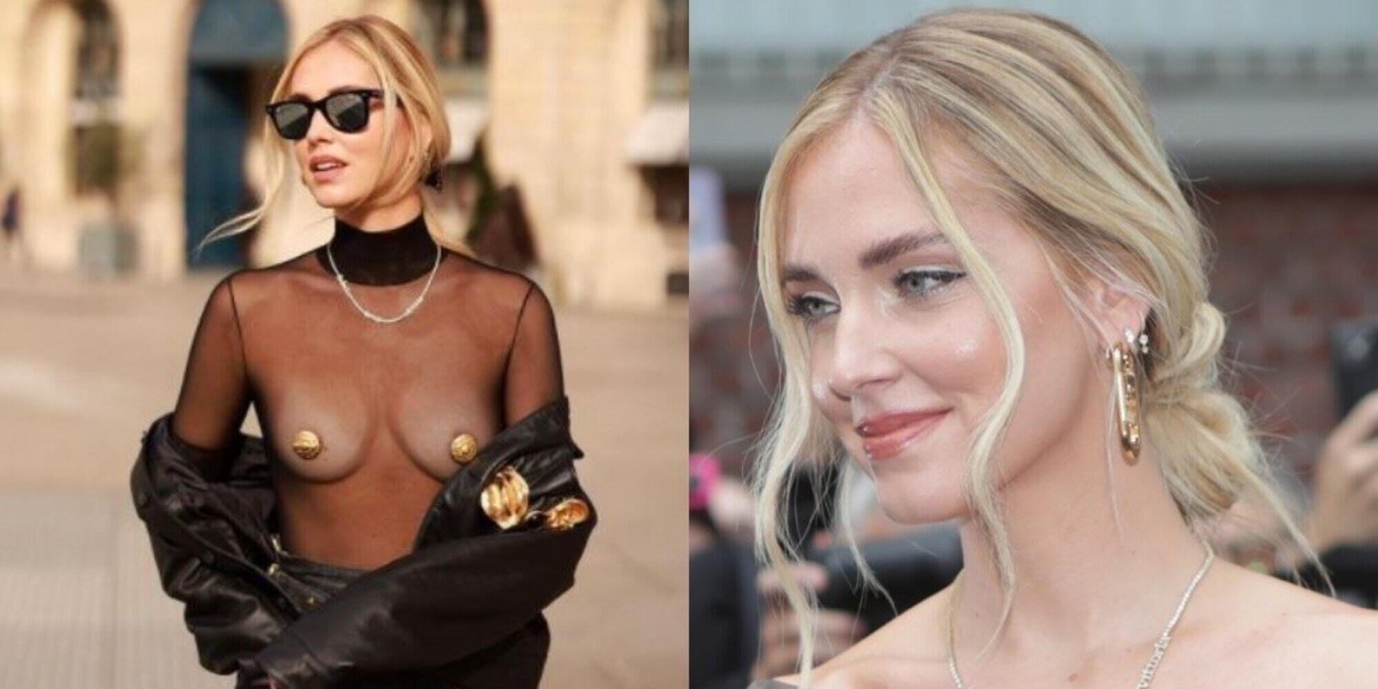 Chiara Ferragni e i "capezzoli d'oro" alla Fashion Week