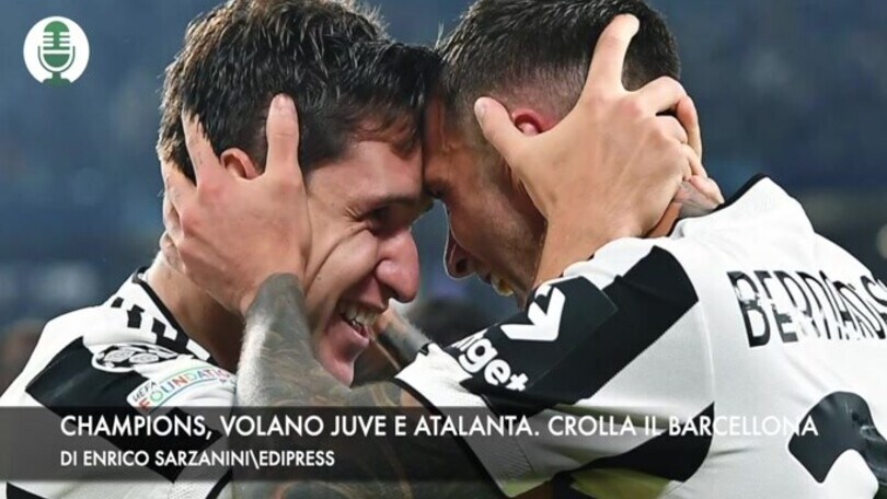 Champions, volano Juventus e Atalanta. Crolla il Barcellona