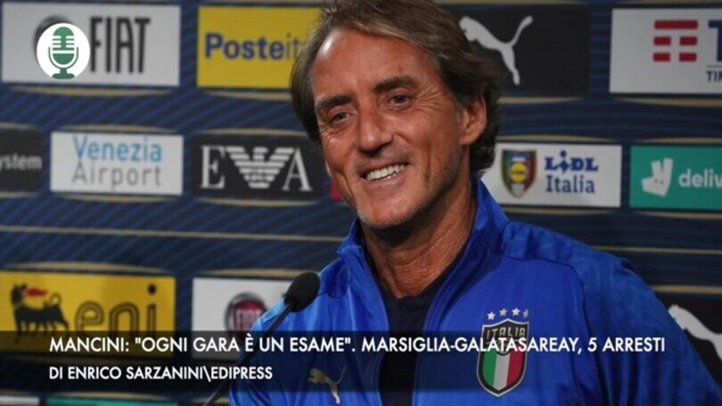 Mancini: "Ogni gara è un esame". Marsiglia-Galatasaray, 5 arresti