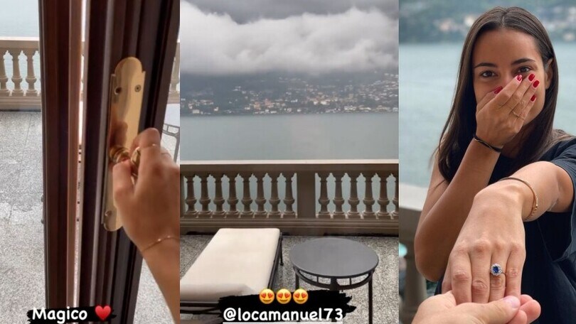 Locatelli in ginocchio da Thessa: la proposta di nozze sul Lago di Como