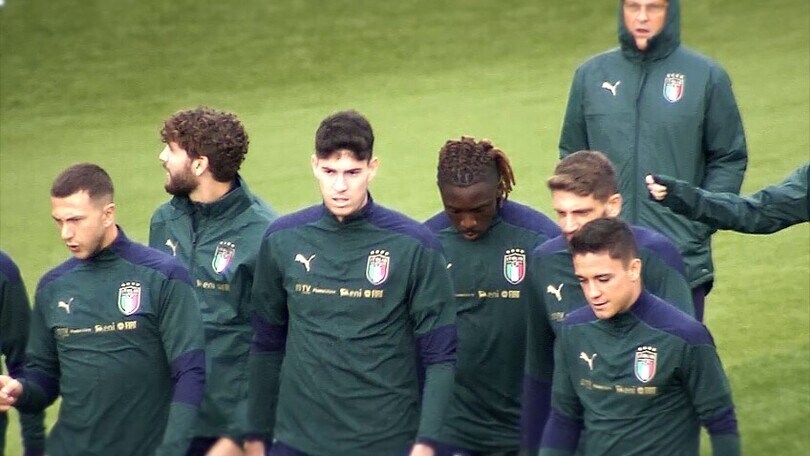 L'allenamento degli Azzurri in vista della Spagna