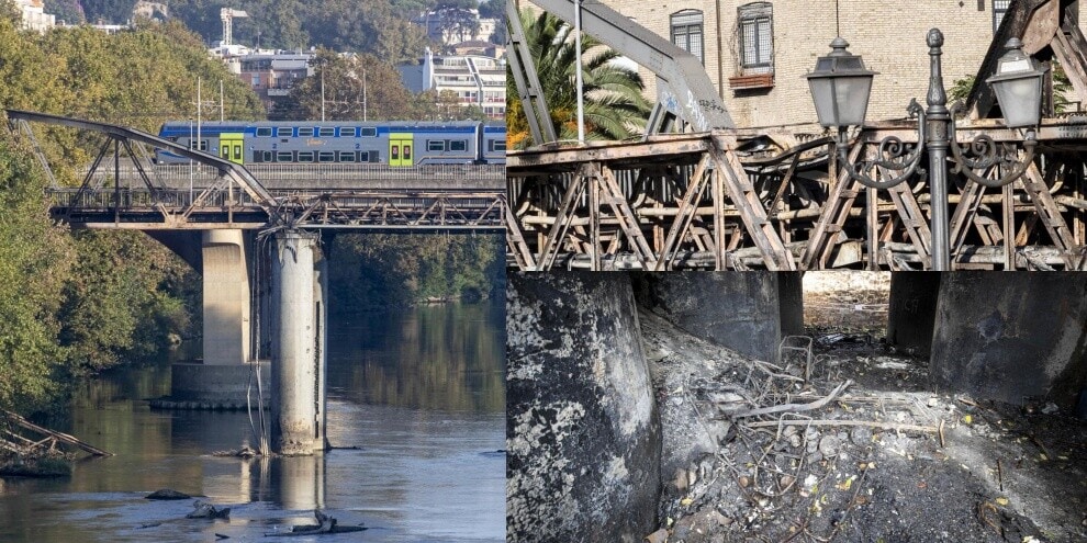 Ponte di Ferro, le terribili immagini dopo l'incendio
