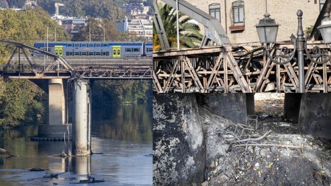 Ponte di Ferro, le terribili immagini dopo l'incendio