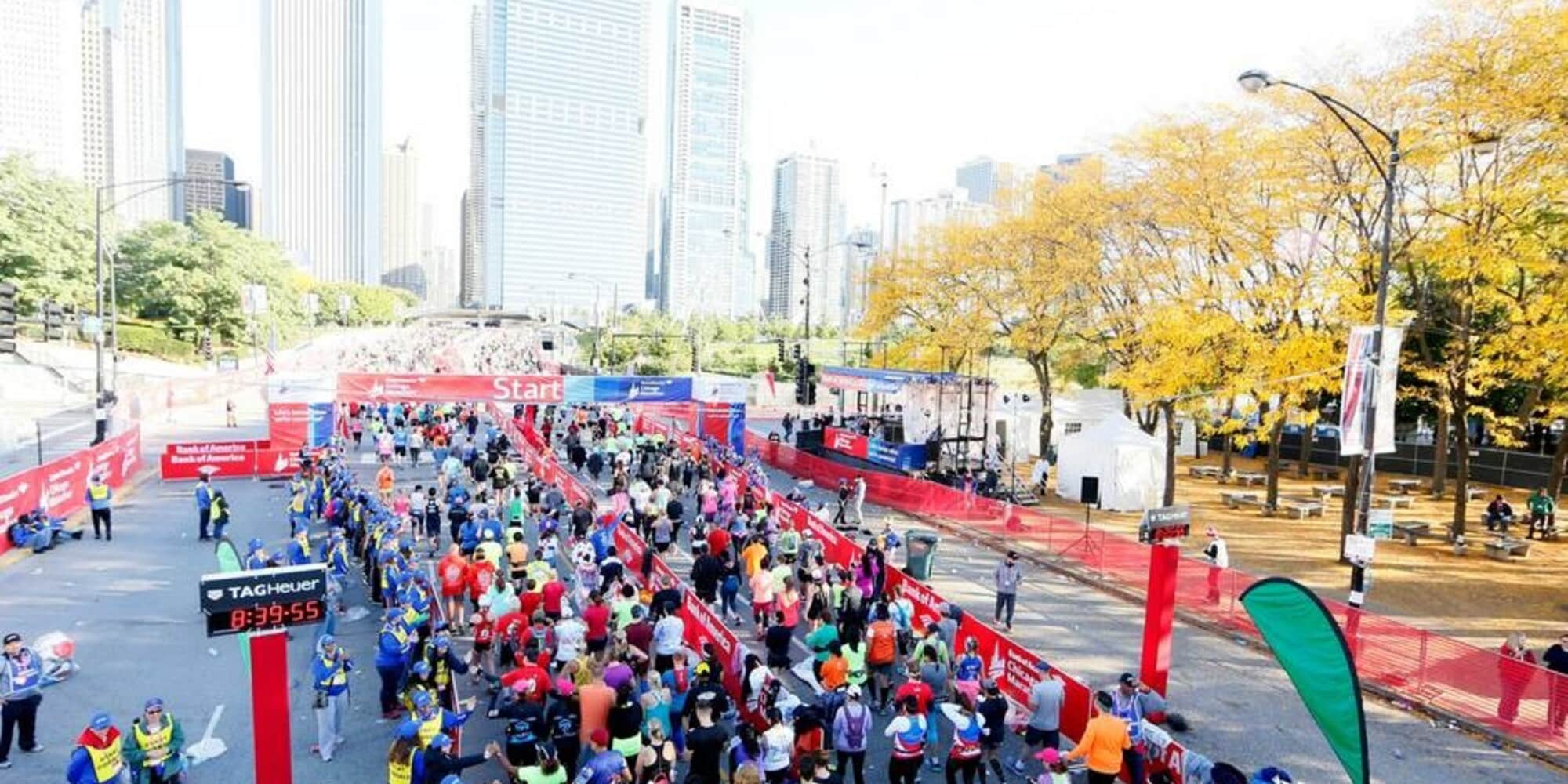 I top runner al via della Chicago Marathon. Si corre domenica 10 ottobre