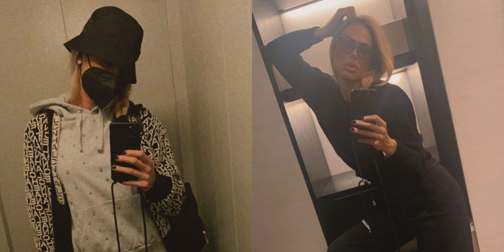 Ilary Blasi in incognito a Milano: fa la turista a via Montenapoleone