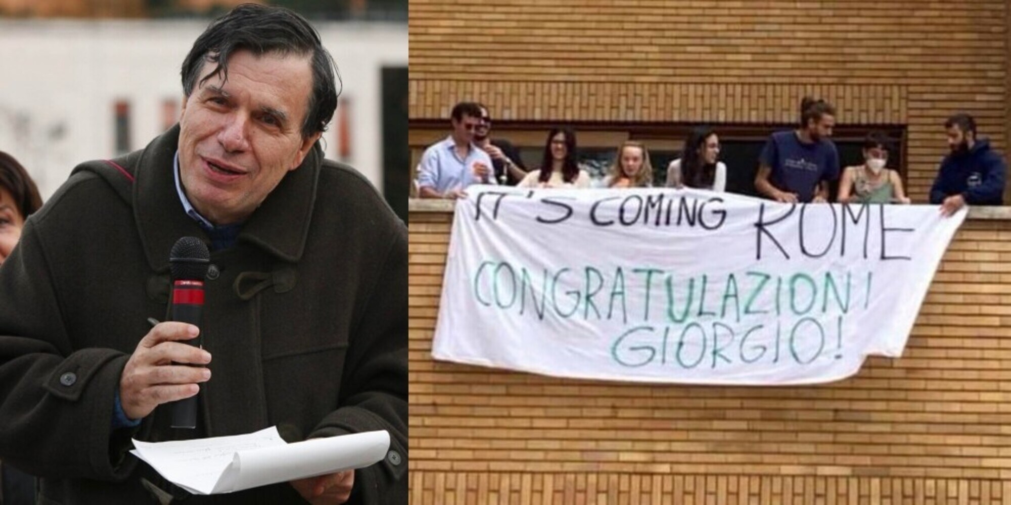 Nobel a Giorgio Parisi, striscione alla Sapienza: “It’s coming Rome!”