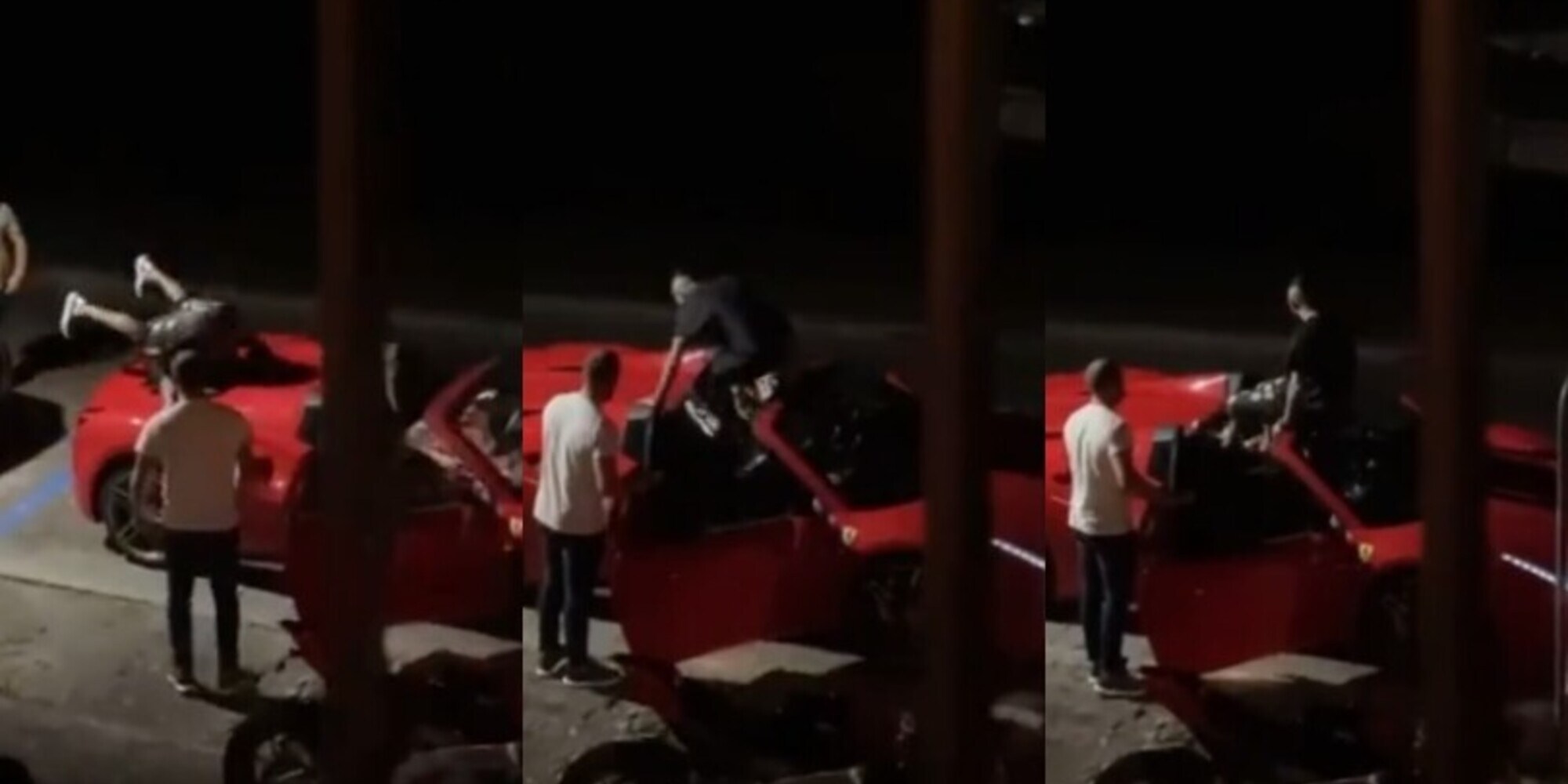 Vidal che combini: capriole e acrobazie, non riesce a salire sulla sua Ferrari! VIDEO