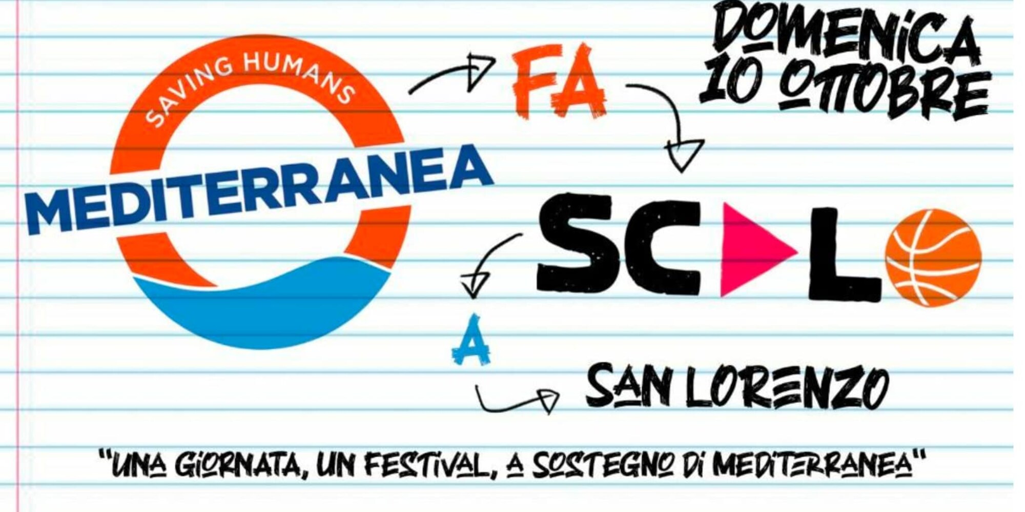 Mediterranea sbarca a Roma: tornei di basket, spettacoli e proiezioni per tutti
