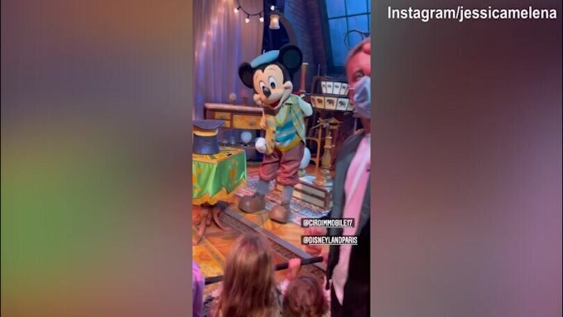 Immobile e la famiglia in gita a Disneyland