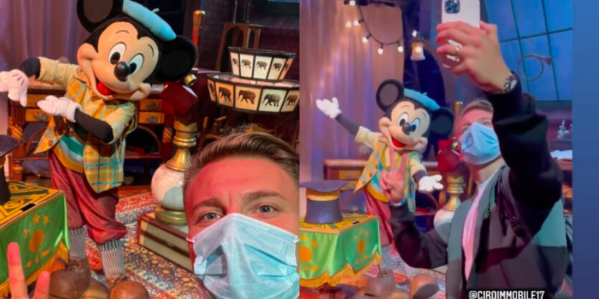 Immobile, gita a Disneyland e selfie con Topolino