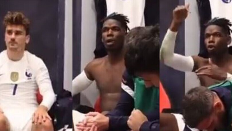 Pogba duro con i compagni: il video trapelato dagli spogliatoi della Francia