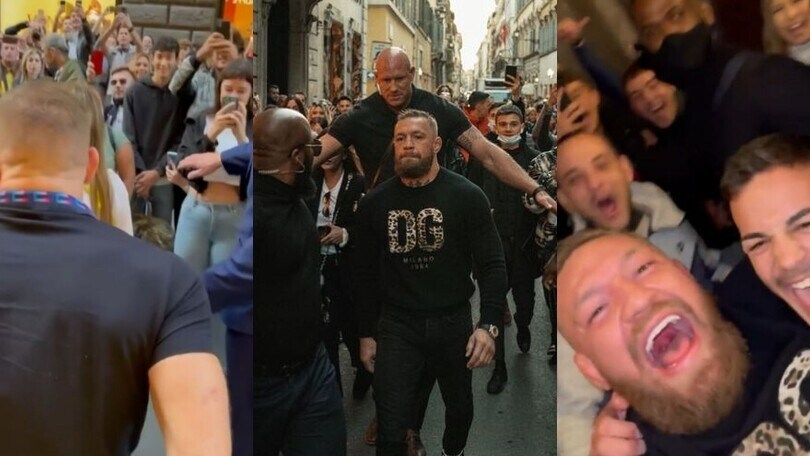 Roma pazza di McGregor! Bagno di folla per le vie del centro