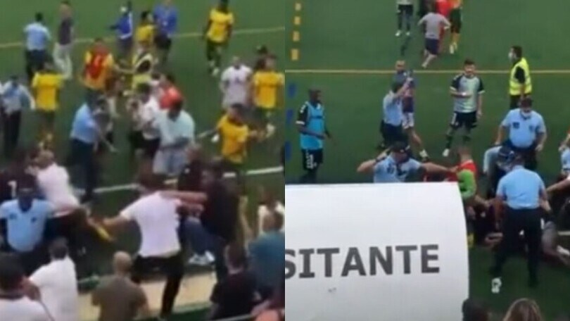 Incredibile in Portogallo: la polizia spara in campo per sedare una rissa!