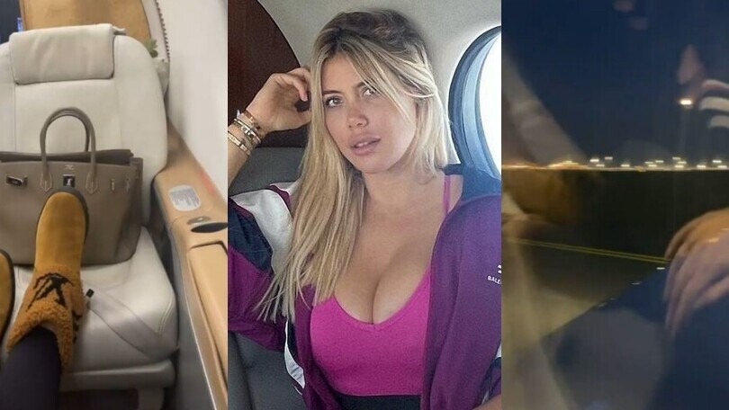 Wanda Nara riparte: chi c'è sull'aereo privato?