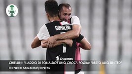 Chiellini: "L'addio di Ronaldo? Uno choc". Pogba: "Resto allo United"