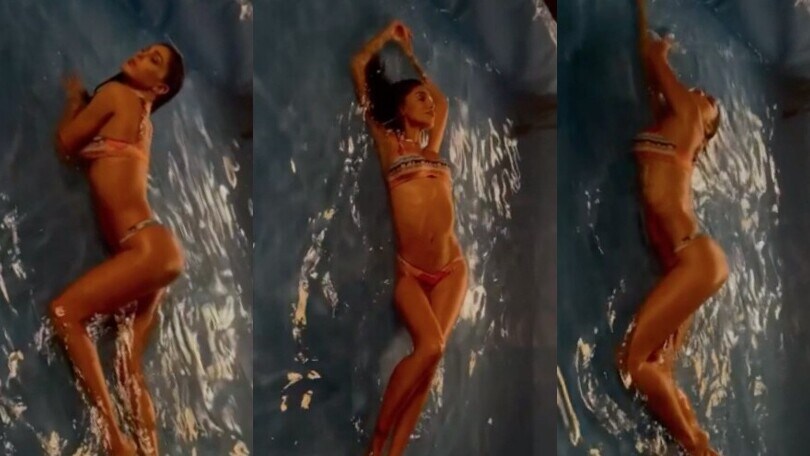 Belen, il backstage in acqua si fa bollente