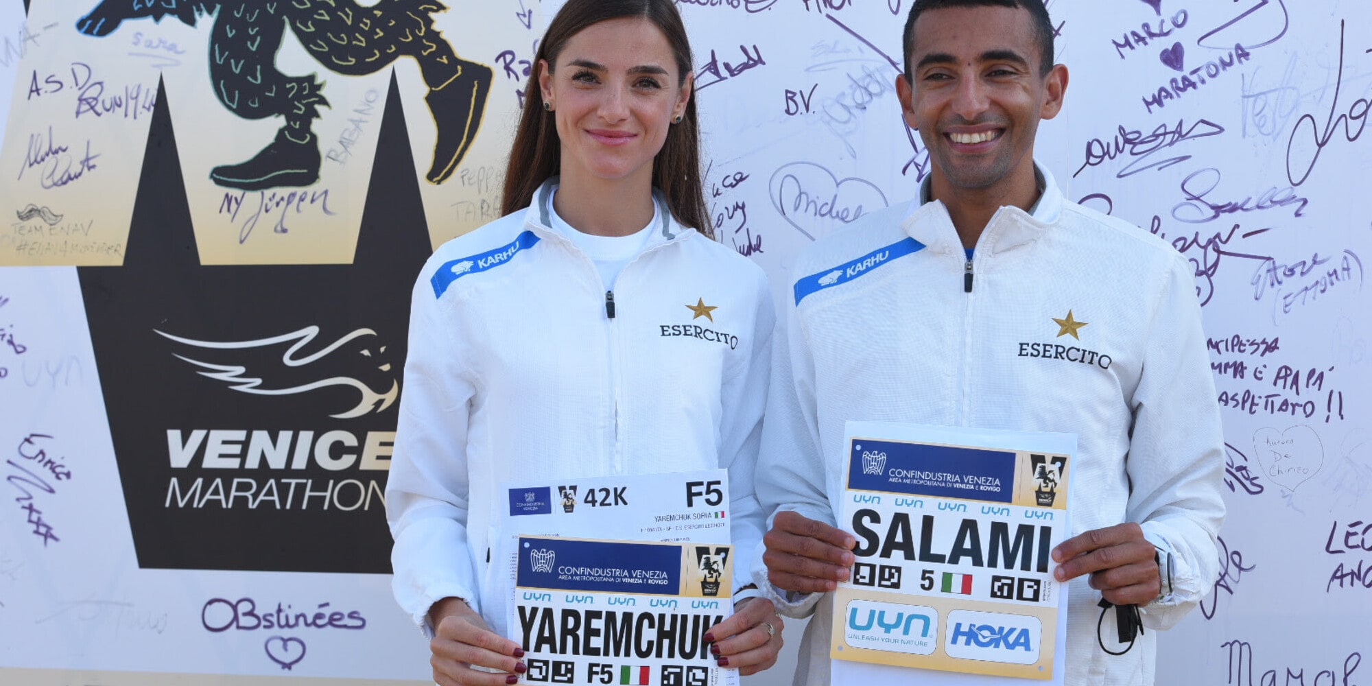 Sofiia Yaremchuk e Marco Salami al debutto della 35ª Confindustria Venezia Venicemarathon & 10K, si corre domenica 24 ottobre