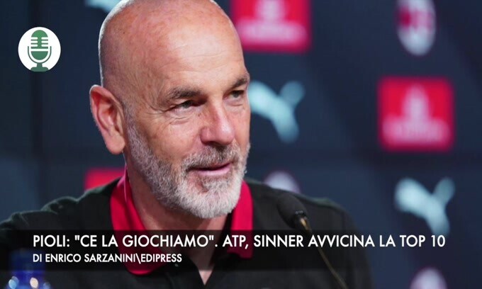 Pioli: "Ce la giochiamo". Atp, Sinner a ridosso della top 10