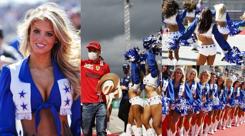 Leclerc impazzisce per le ragazze pon pon al GP degli Usa