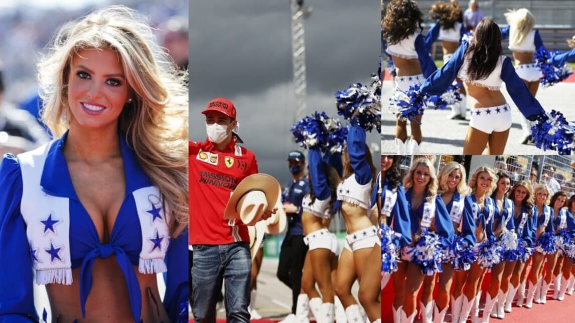 Leclerc impazzisce per le ragazze pon pon al GP degli Usa